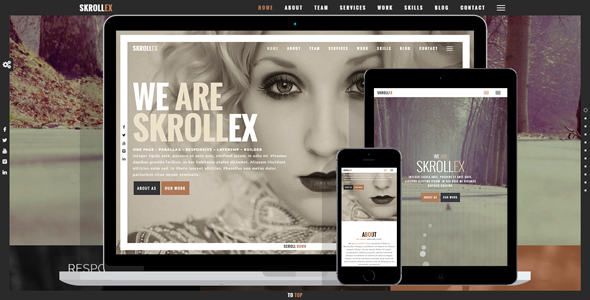 Skrollex – Creative One Page Parallax – WordPress Theme