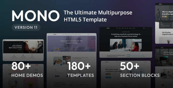 Mono – Multi-Purpose HTML5 Template