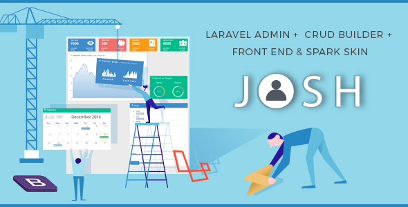 Josh – Laravel Admin Template + Front End + CRUD