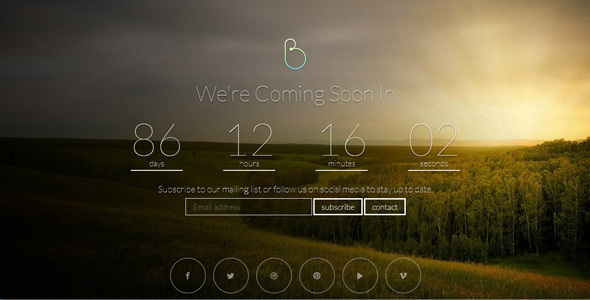 BERSUA Responsive Coming Soon Page Review: Clean