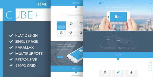 Cube+ Review: Creative One Page Parallax Template