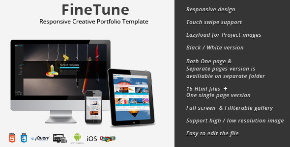 FineTune – Responsive Creative Portfolio Template Review