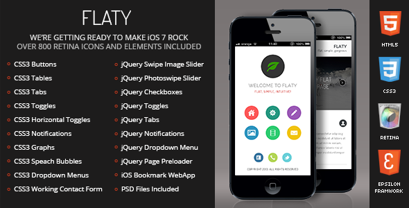 Flaty Mobile Review: Clean Mobile App UI Kit Nulled