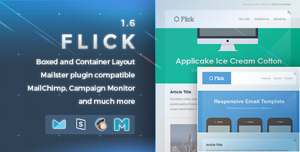 Flick | Responsive E-mail Template Review: Clean