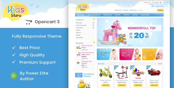 Kids Store – OpenCart Responsive Theme Review: Solid