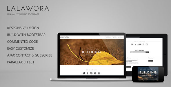 Lalawora Review: Clean Responsive Coming Soon Page Nulled