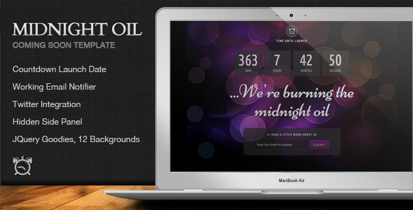 Midnight Oil – Coming Soon Html Template Review