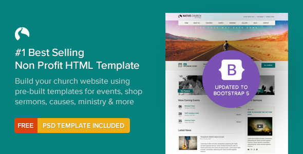 NativeChurch Review: HTML5 Template for Nonprofits