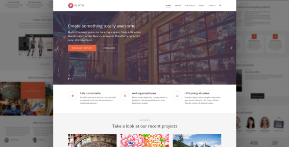 Pluto Parallax HTML Portfolio Template Review: Corporate