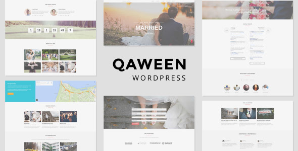 Qaween – Wedding WordPress Theme Review: Elegant