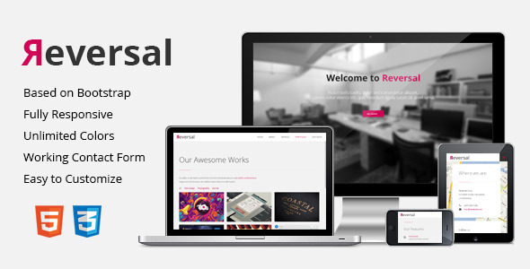 Reversal Responsive One-Page Template Review: Bold Nulled