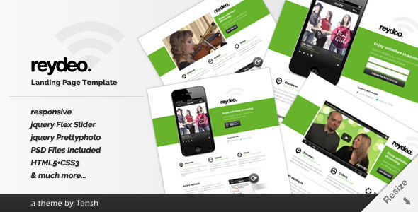 Reydeo Responsive HTML Landing Page Template Review