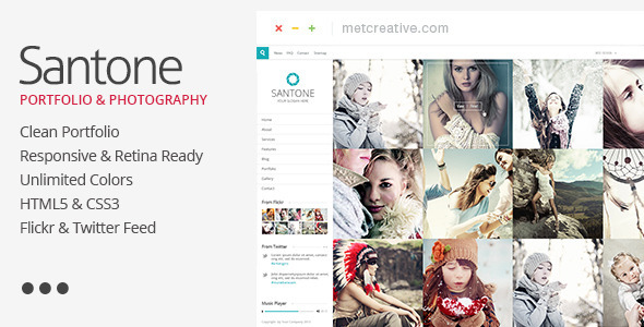 Santone Review: Clean Responsive Portfolio