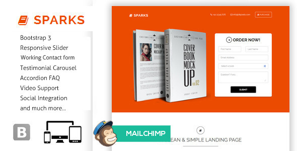 Sparks – Responsive Bootstrap Landing Page Review