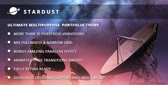 Stardust Review: Multipurpose Portfolio Theme