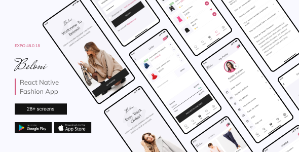 Beloni – Fashion E-Commerce React Native App EXPO Review Nulled