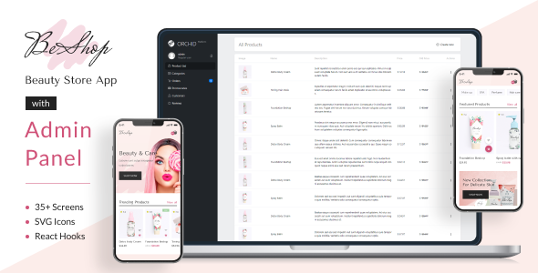 BeShop – Beauty Store App Review: Laravel Admin
