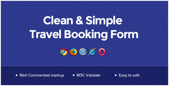Clean & Simple Travel Booking Form Review: CSS Ease