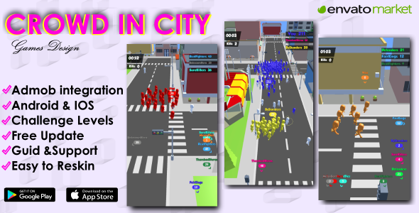 Crowd in City Review: Unity 3D Game Template Nulled