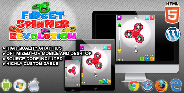 Fidget Spinner Revolution Review: HTML5 Skill Game
