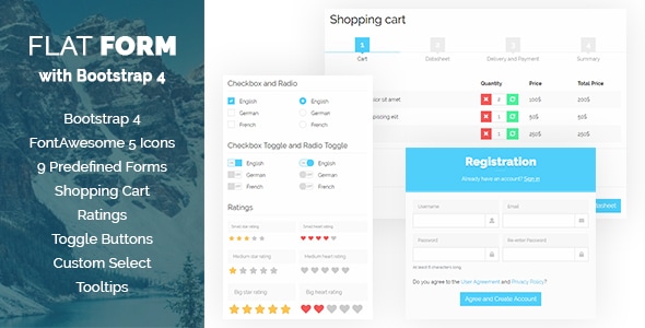 Flat Form with Bootstrap 4 Review: Clean CSS Forms
