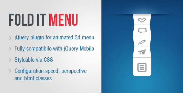 Fold It 3D Menu Review: 3D JS Menus Made Simple