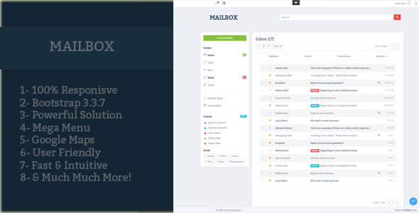 Mailbox – Responsive Email Monitoring Theme Review: Fast Nulled